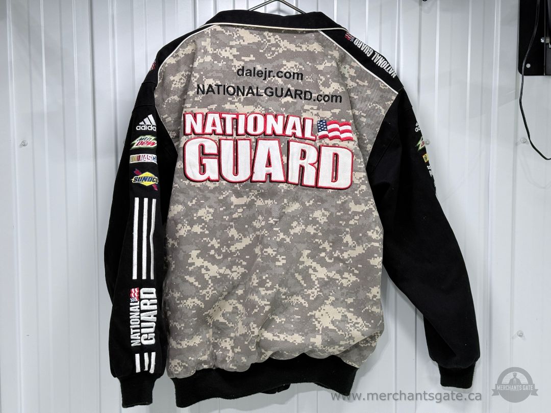 Dale Earnhardt Jr Jacket Chase Authentics NASCAR National Guard Adidas Camo LG
