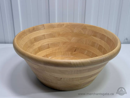 Large Wooden Salad Bowl Natural Wood Serving Bowl 16.5" Diameter Kitchen Decor