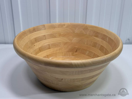 Large Wooden Salad Bowl Natural Wood Serving Bowl 16.5" Diameter Kitchen Decor
