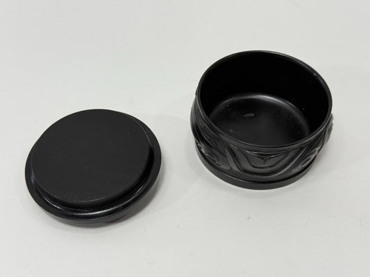 Vintage Boma Totem-Inspired Carved Trinket Box – 3”