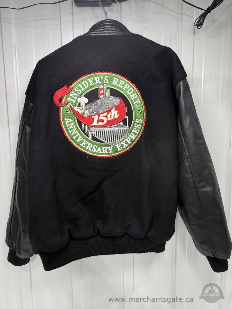 Vintage 90s President’s Choice Insider’s Report Leather Wool Varsity Jacket XL