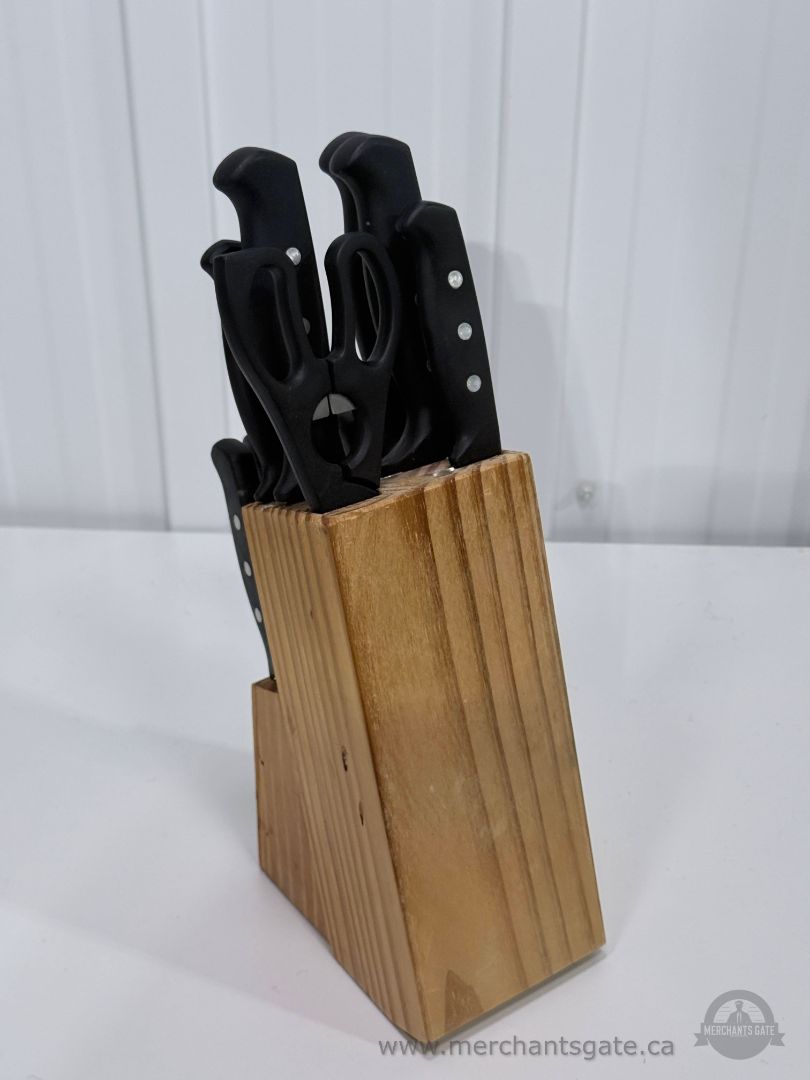 Farberware Knife Block Set Kitchen Knives Wood Block Stainless Steel Set