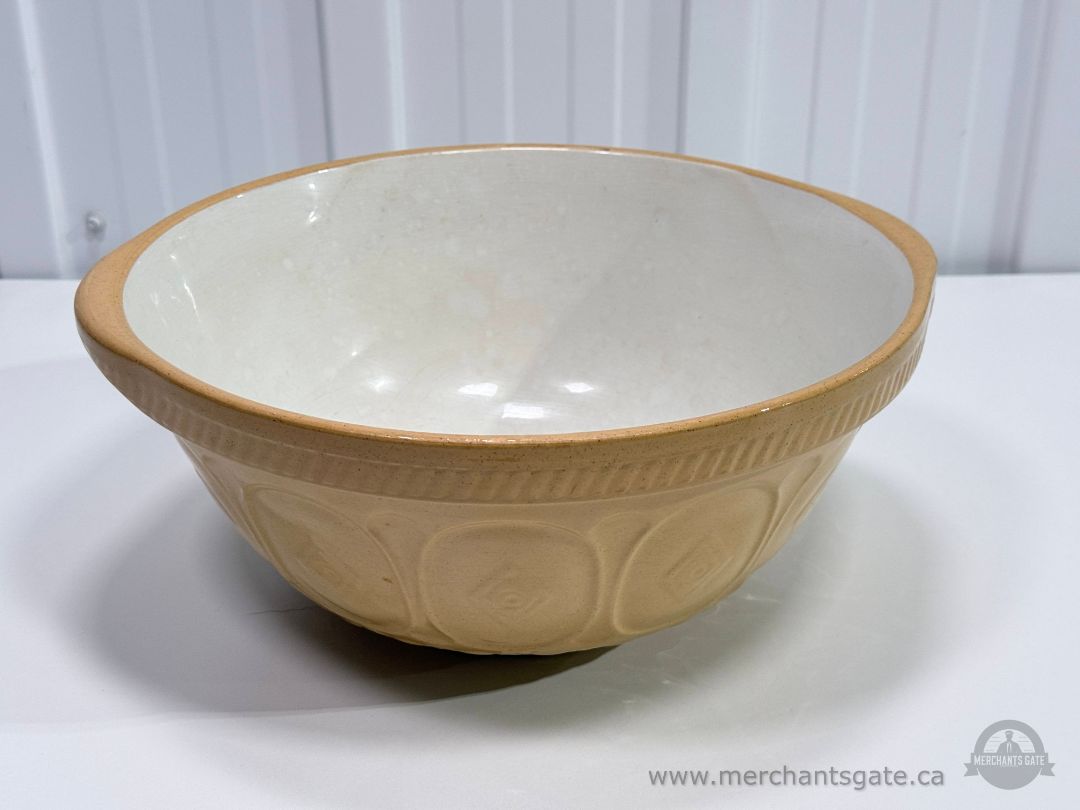 Vintage T G Green Gripstand Mixing Bowl 13" Ceramic Beige England