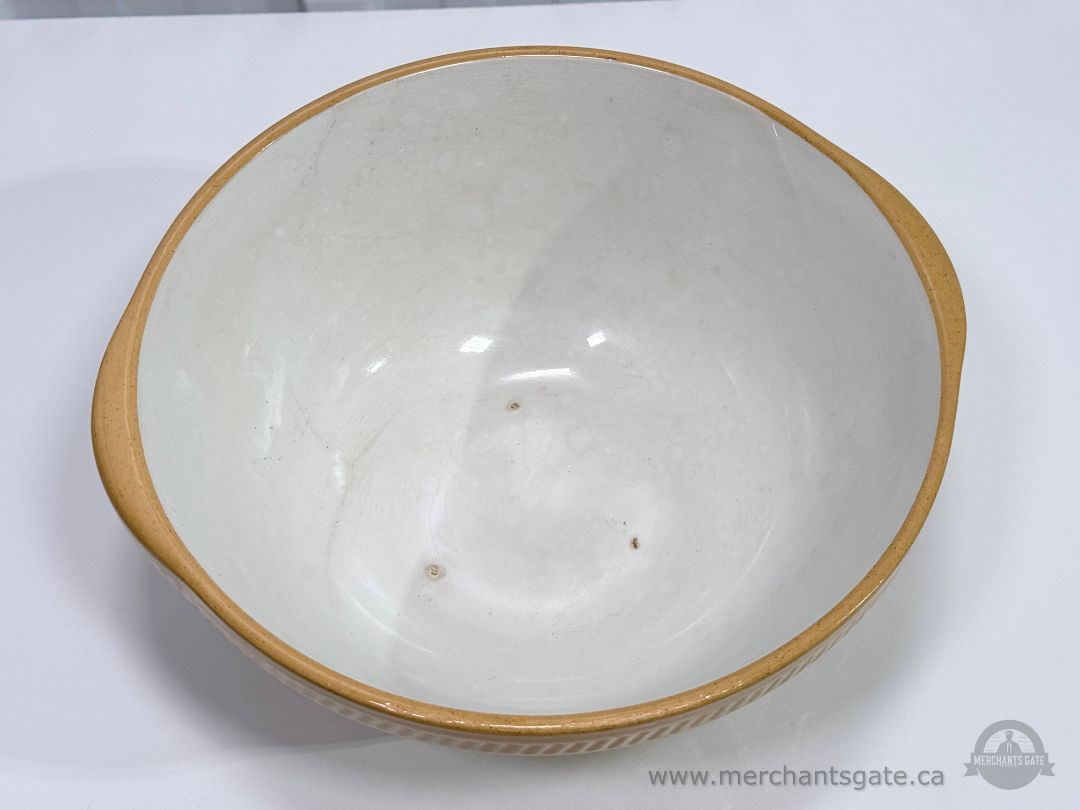 Vintage T G Green Gripstand Mixing Bowl 13" Ceramic Beige England