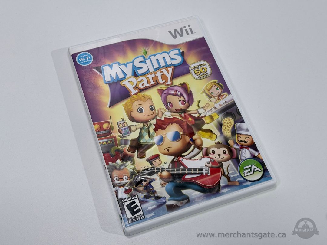 MySims Party Wii Game Complete Case Disc Nintendo Wii EA Family Party Game