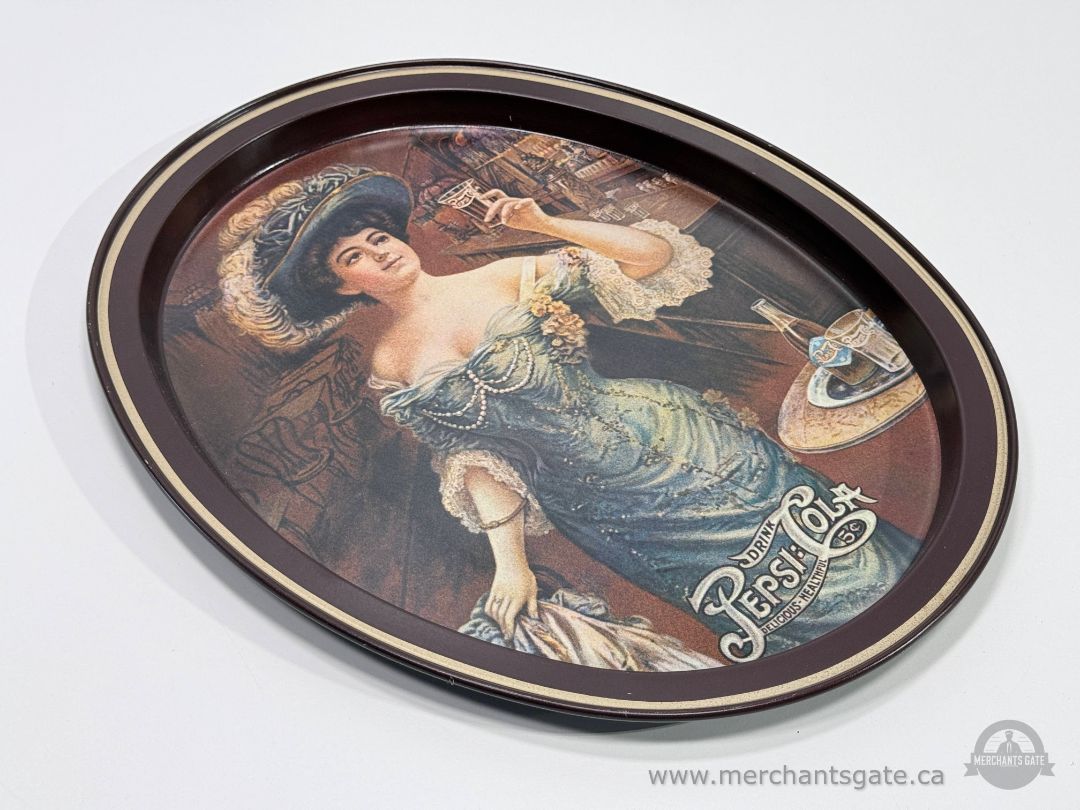 Vintage Pepsi Cola Serving Tray Metal Advertising Drink Pepsi Cola 14" Round