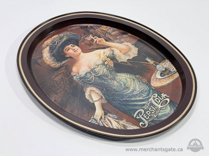 Vintage Pepsi Cola Serving Tray Metal Advertising Drink Pepsi Cola 14" Round