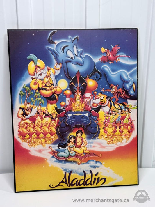 Disney Aladdin Framed Poster Print 16" x 20" Genie Jasmine Wall Art