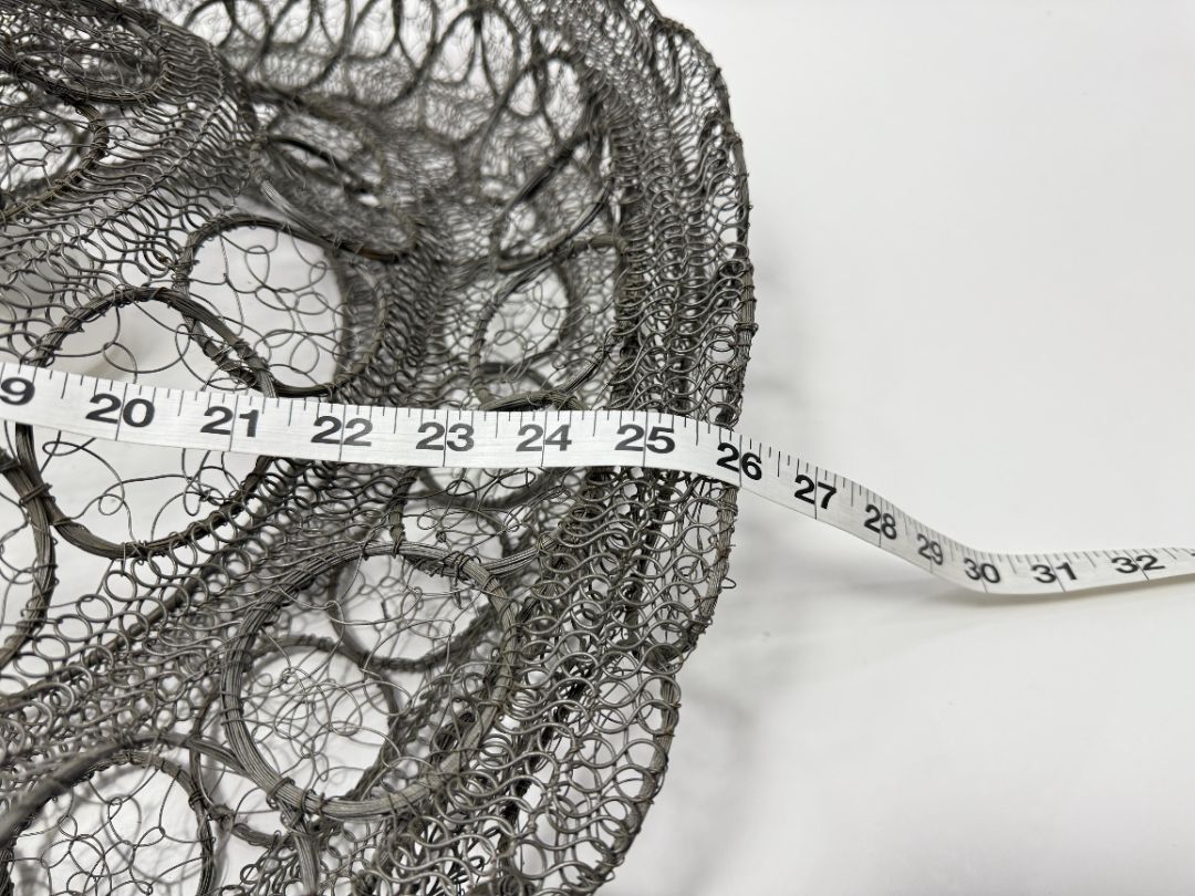 Vintage Large 26" Wide Large Metal Mesh Ceiling Fixture (3 Available)