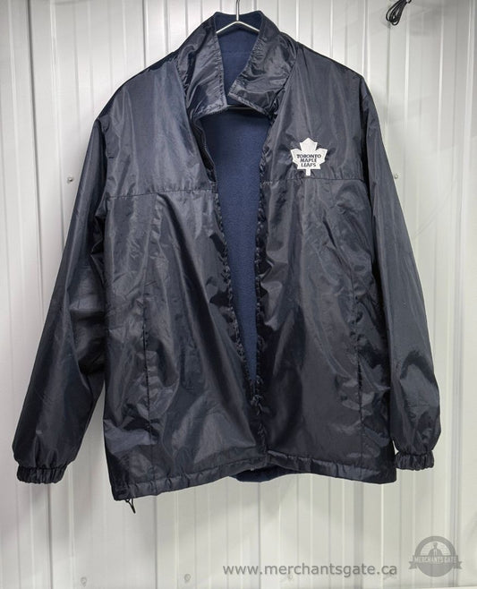 Toronto Maple Leafs Reversible Jacket Fleece Nylon Blue NHL Mens XL