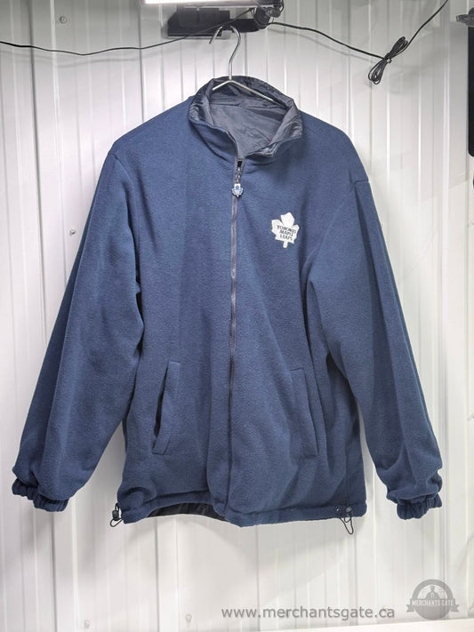 Toronto Maple Leafs Reversible Jacket Fleece Nylon Blue NHL Mens XL