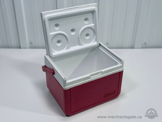 Vintage Coleman Cooler Model 5205 Red White Insulated Ice Chest Camping Picnic