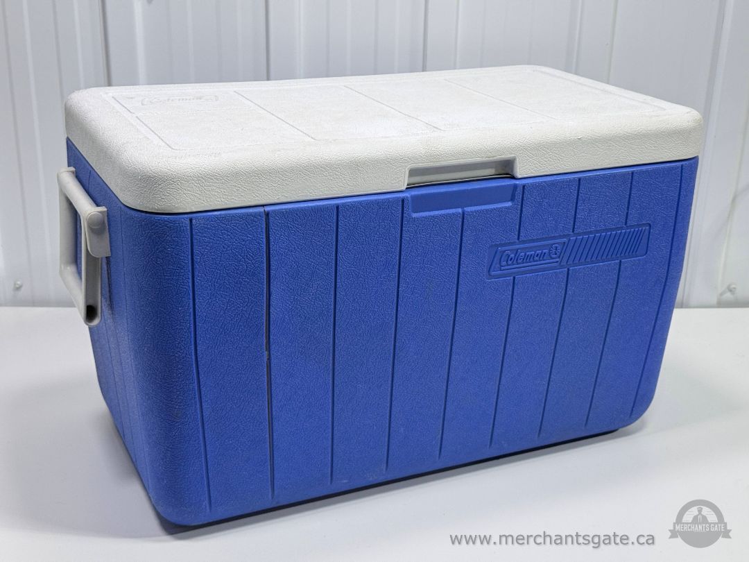 Coleman 48 Quart Cooler Blue Ice Chest Camping Cooler