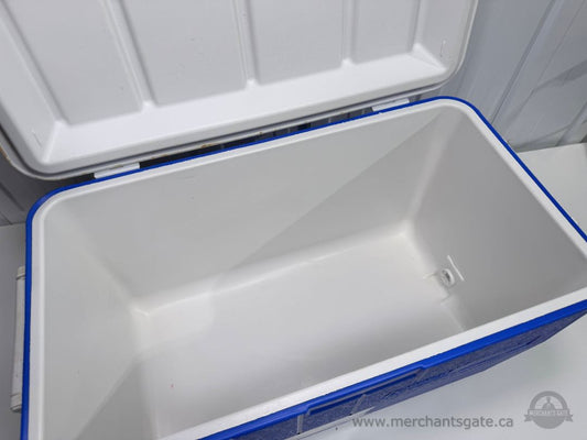 Coleman 48 Quart 45L Cooler 63 Can Capacity Blue Hard Chest Ice Box Camping Picnic