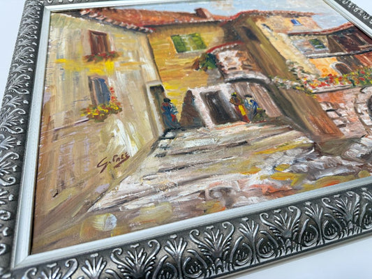 Framed Original Oil Painting on Canvas – Signed, 23.5" x 19.5"