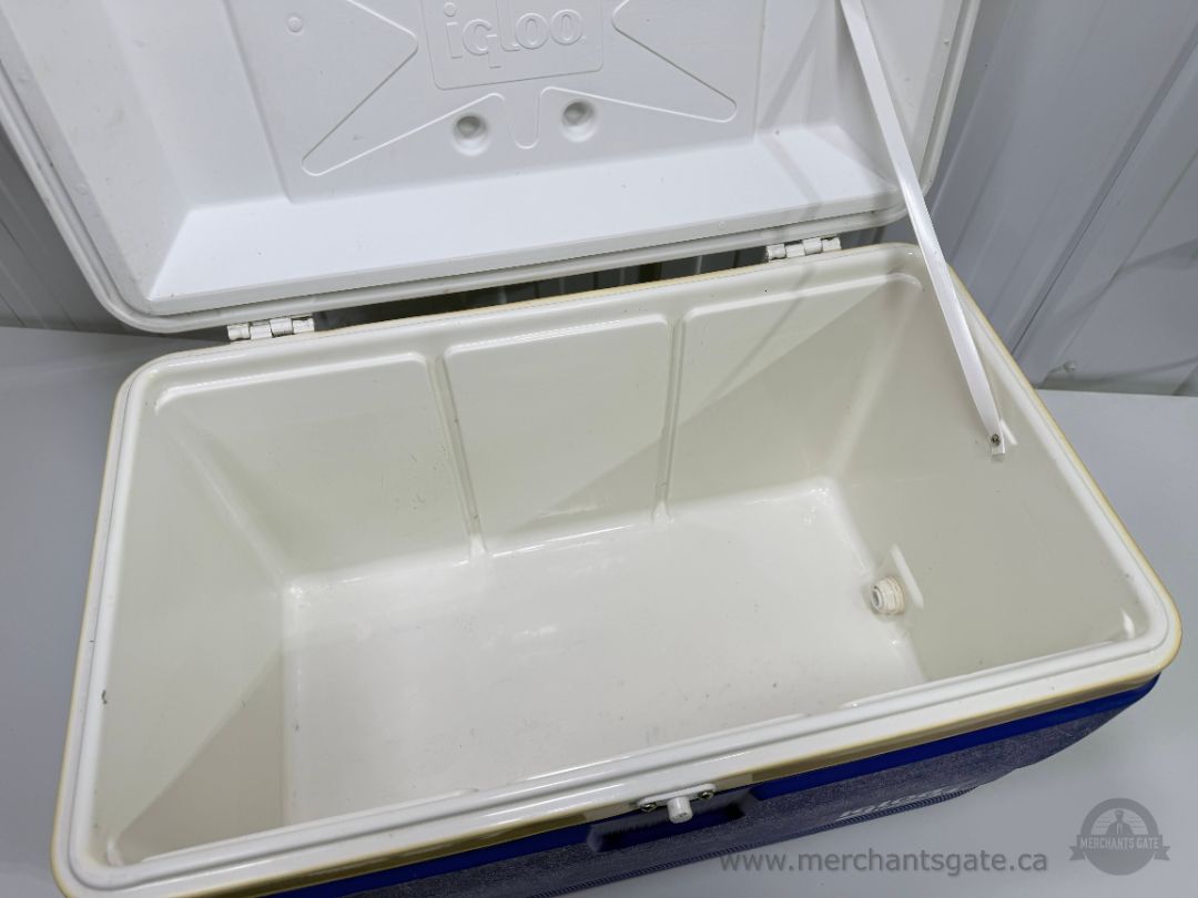 Coleman 48 Quart 45L Cooler 63 Can Capacity Blue Hard Chest Ice Box Camping Picnic