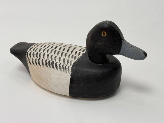 Hand-Painted Wooden Duck Decoy – 13" Vintage Display