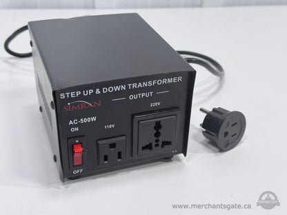 Simran AC-500W Step Up Down Voltage Converter Transformer 110V/220V Tested