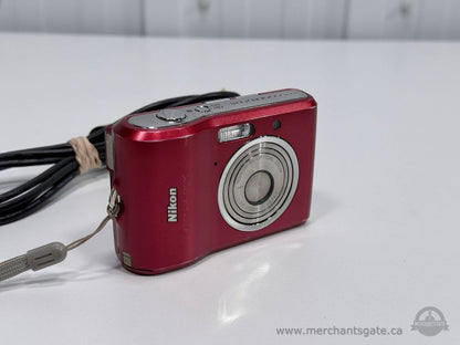 Nikon Coolpix L18 Red Digital Camera 8MP 3x Zoom Tested Working