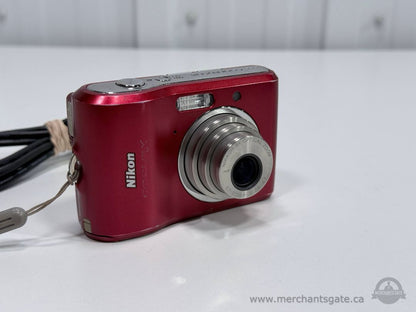 Nikon Coolpix L18 Red Digital Camera 8MP 3x Zoom Tested Working