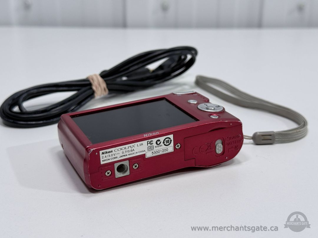 Nikon Coolpix L18 Red Digital Camera 8MP 3x Zoom Tested Working