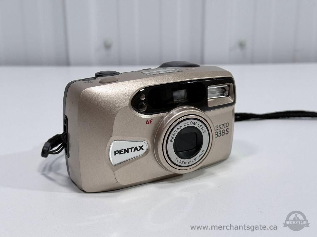 Pentax Espio 838S 35mm Film Camera AF Zoom 38–80mm Tested Clean