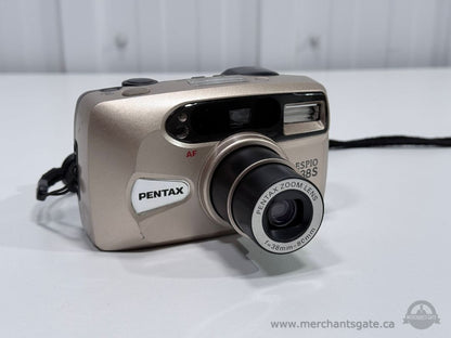 Pentax Espio 838S 35mm Film Camera AF Zoom 38–80mm Tested Clean