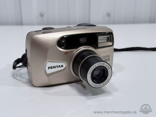 Pentax Espio 838S 35mm Film Camera AF Zoom 38–80mm Tested Clean