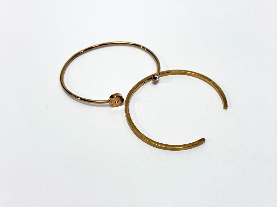 Michael Kors Rose Gold-Tone Bangle Bracelet Set with Crystals MKJ4822040