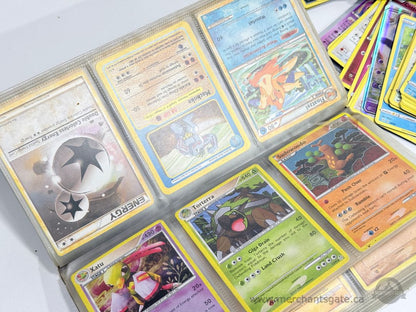Pokémon Card Lot Binder + 100+ Cards Mixed Vintage to Modern Holos Included