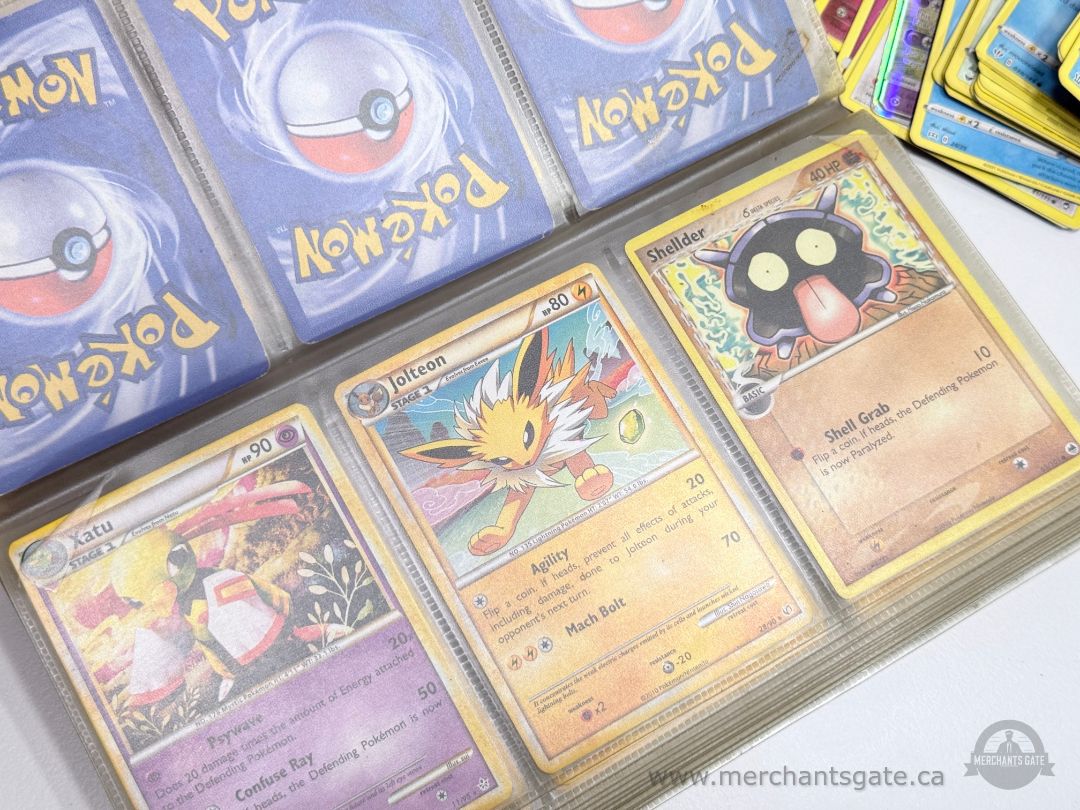Pokémon Card Lot Binder + 100+ Cards Mixed Vintage to Modern Holos Included