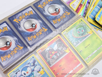 Pokémon Card Lot Binder + 100+ Cards Mixed Vintage to Modern Holos Included