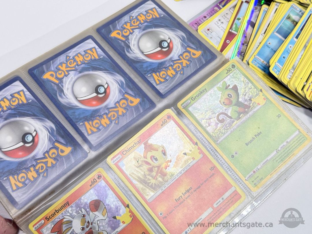 Pokémon Card Lot Binder + 100+ Cards Mixed Vintage to Modern Holos Included