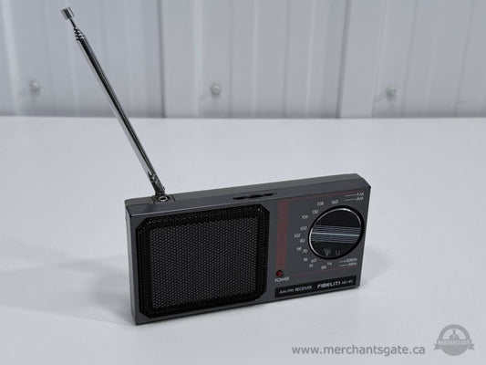 Portable AM FM Radio Fidelity Hi Fi Receiver Telescopic Antenna Vintage Style