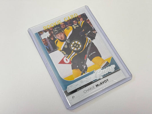 2017 Upper Deck Young Guns Rookie Card / Charlie McAvoy Boston Bruins #201 NHL