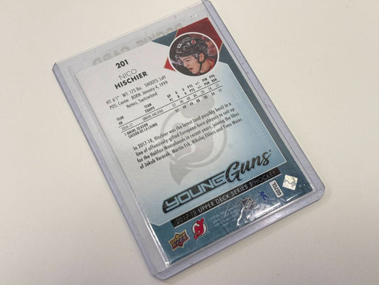 2017 Upper Deck Young Guns Rookie Card / Nico Hischier New Jersey Devils #201 NHL