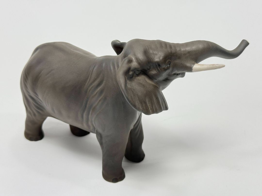 Vintage Beswick England Elephant Figurine – 7" Porcelain, Trunk Up