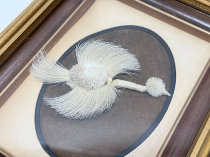 Vintage Indigenous Canadian Caribou Hair Tufting Art / Framed Native Art by Myrtla de Meulles 1983 / Churchill MB