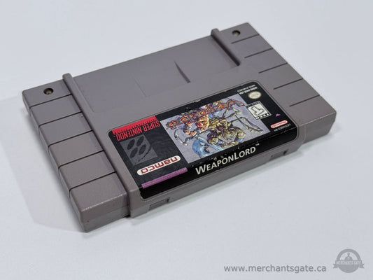 Weaponlord SNES Super Nintendo Fighting Game Cartridge Mid 1990s Retro Gaming Collectible