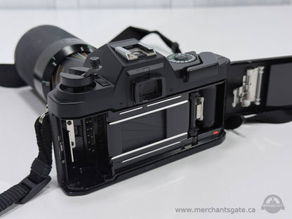 Pentax P3 35mm Film Camera with Tamron 80-210mm Telephoto Lens Strap and Case