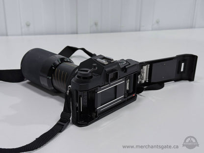 Pentax P3 35mm Film Camera with Tamron 80-210mm Telephoto Lens Strap and Case