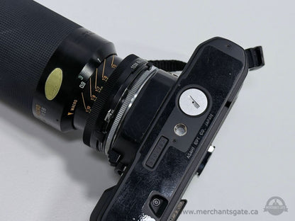 Pentax P3 35mm Film Camera with Tamron 80-210mm Telephoto Lens Strap and Case