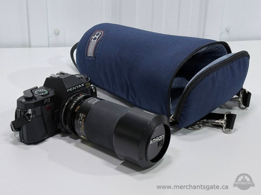 Pentax P3 35mm Film Camera with Tamron 80-210mm Telephoto Lens Strap and Case