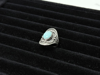 Sterling Silver Turquoise Ring, Size 5