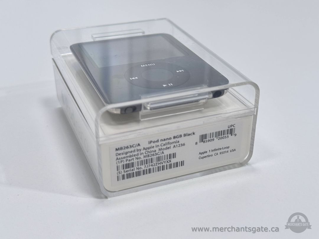 Apple iPod Nano 3rd Gen 8GB Black A1236 New Open Box - Needs Battery