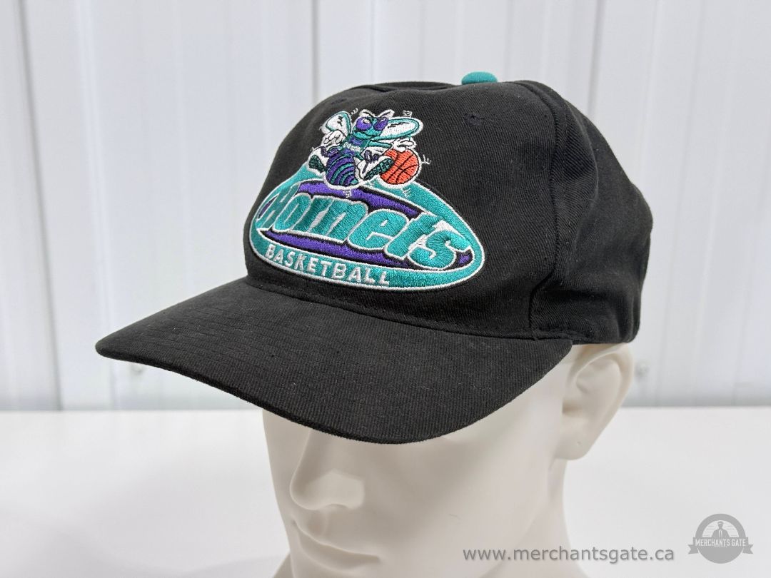 Charlotte Hornets Starter Snapback Hat Vintage NBA Basketball Black Cap