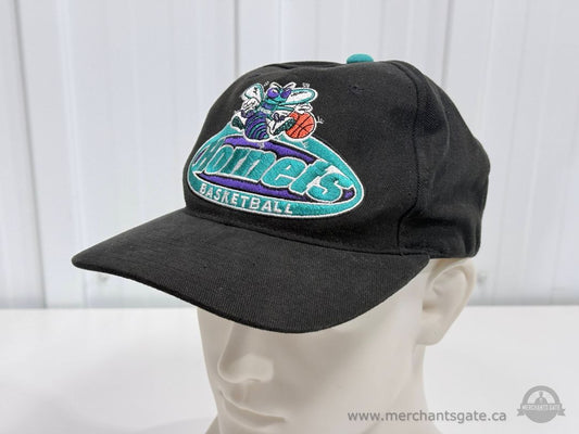 Charlotte Hornets Starter Snapback Hat Vintage NBA Basketball Black Cap