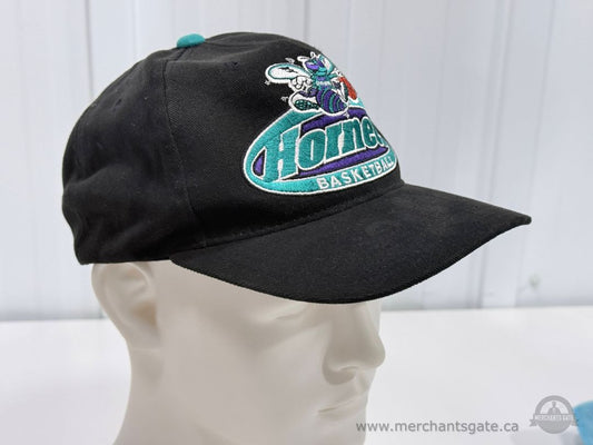Charlotte Hornets Starter Snapback Hat Vintage NBA Basketball Black Cap