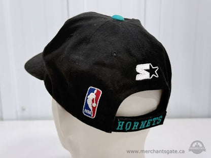 Charlotte Hornets Starter Snapback Hat Vintage NBA Basketball Black Cap