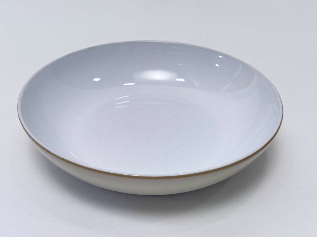 Denby Linen Coupe Pasta Bowl 8 Inch Stoneware Made In England Vintage Tableware 2000s